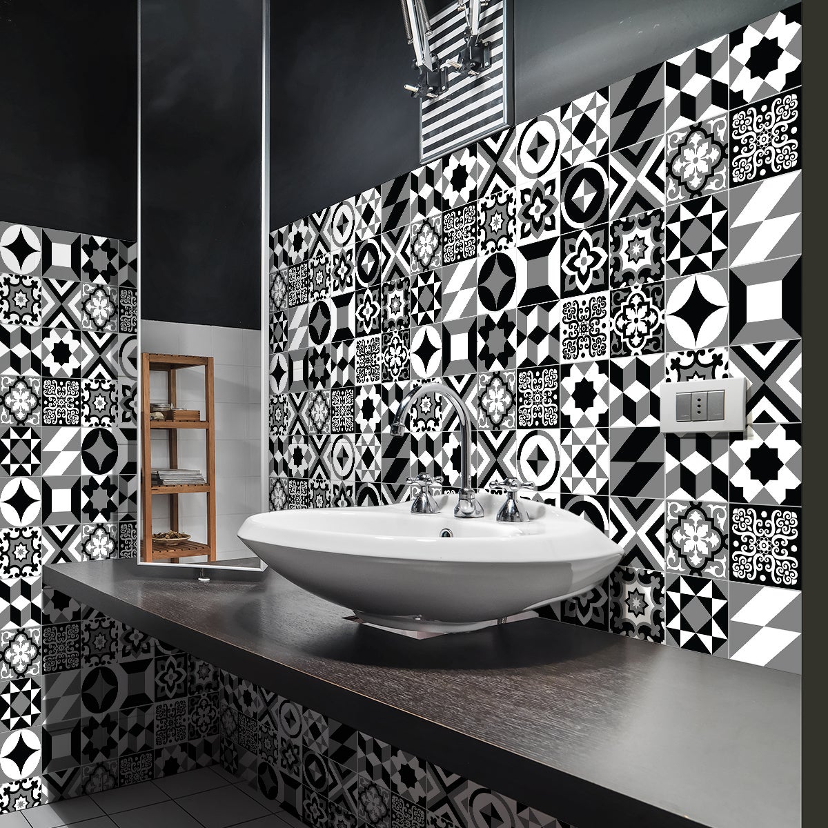 30 vinilo baldosas azulejos agustina - adhesivo de pared - revestimiento sticker mural decorativo - 30stickers15x15cm