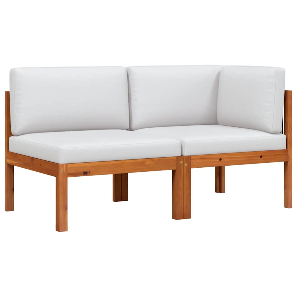 Maison Exclusive - Set da giardino 2 pezzi con cuscini in legno di acacia e corda - 5