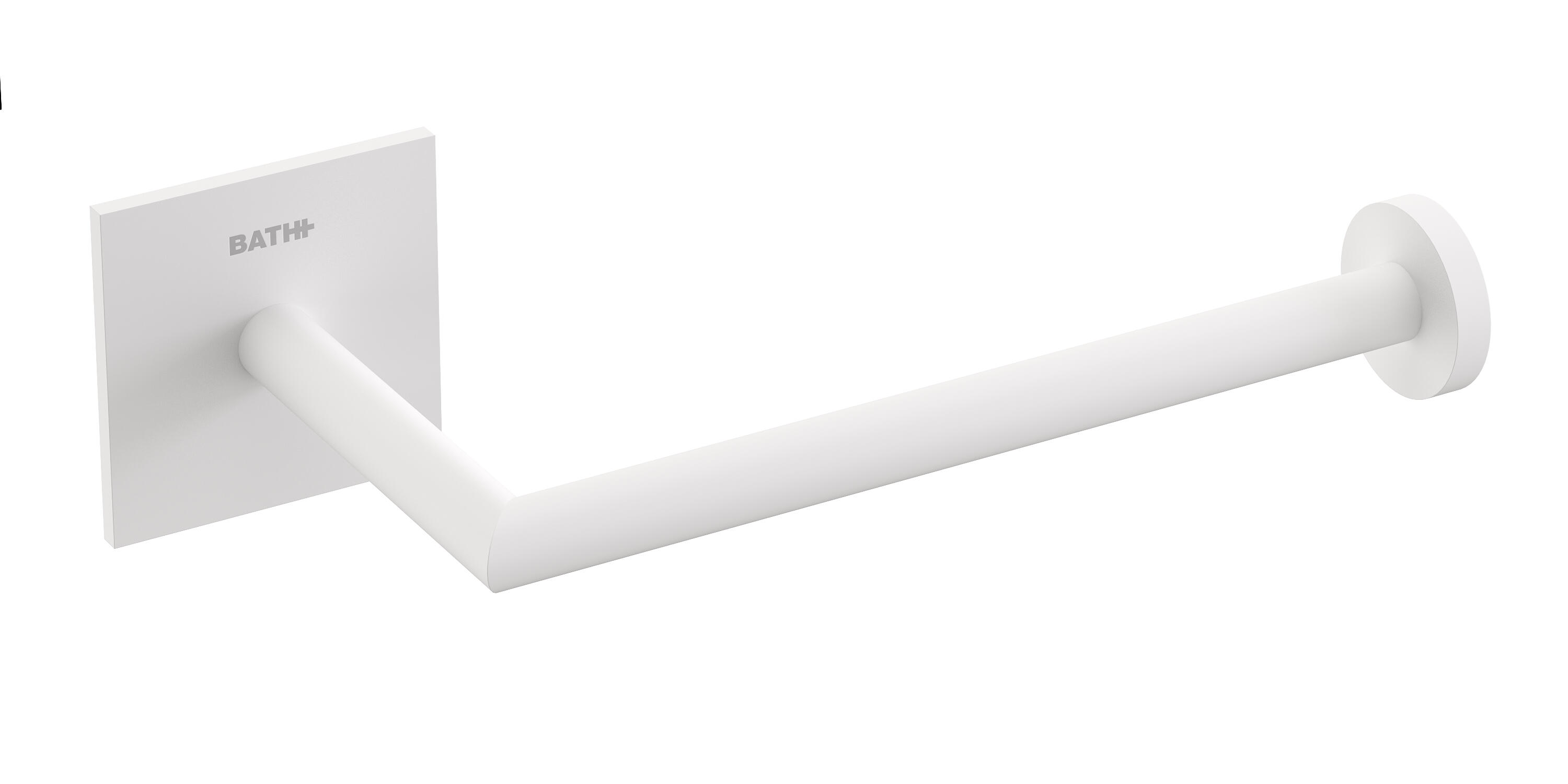 Wieszak na papier toaletowy Link, biały matowy, 15x4,5 cm - 2