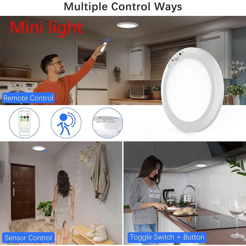 Plafonnier doré, applique murale, lampe décorative, éclairage d'escalier à LED, 3000/4000K/6000K, 7000mAh + télécommande - 5