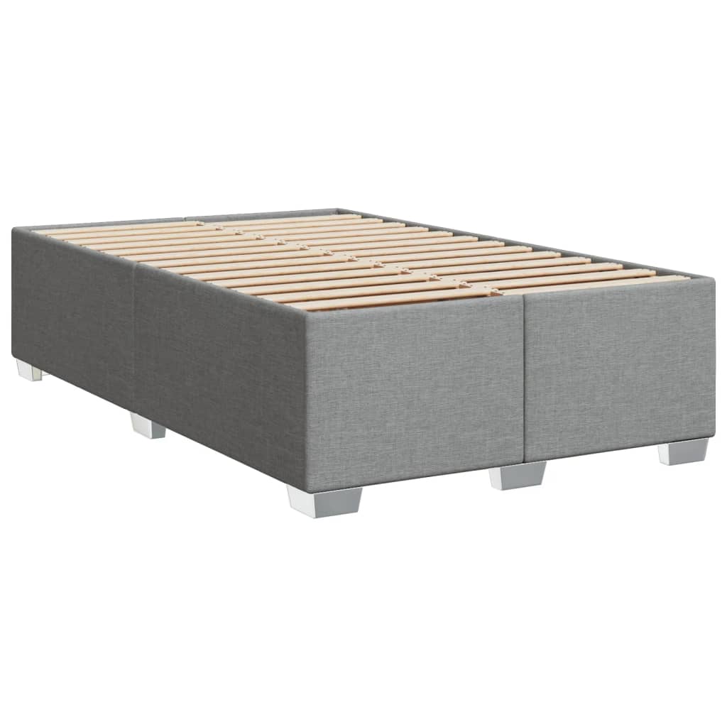 Cadre de lit sans matelas gris clair 120 x 200 cm tissu - 3