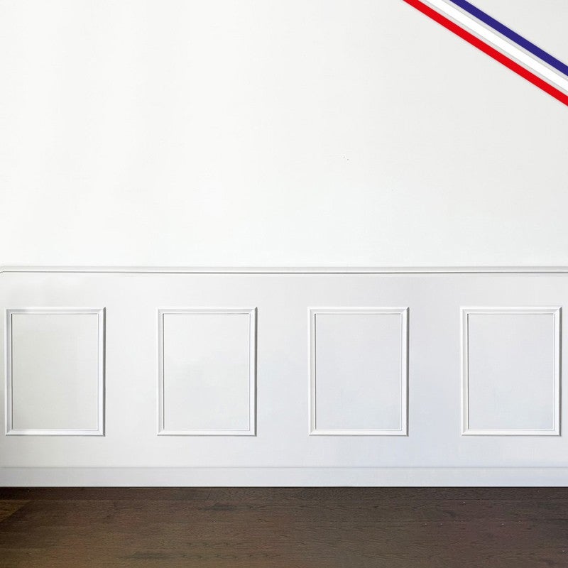 Moulures murales en bois décoratives en kit de 4 cadres - Antoinette - 4 mètres - Faciles à coller et prêtes à peindre - Fabrication française - 2