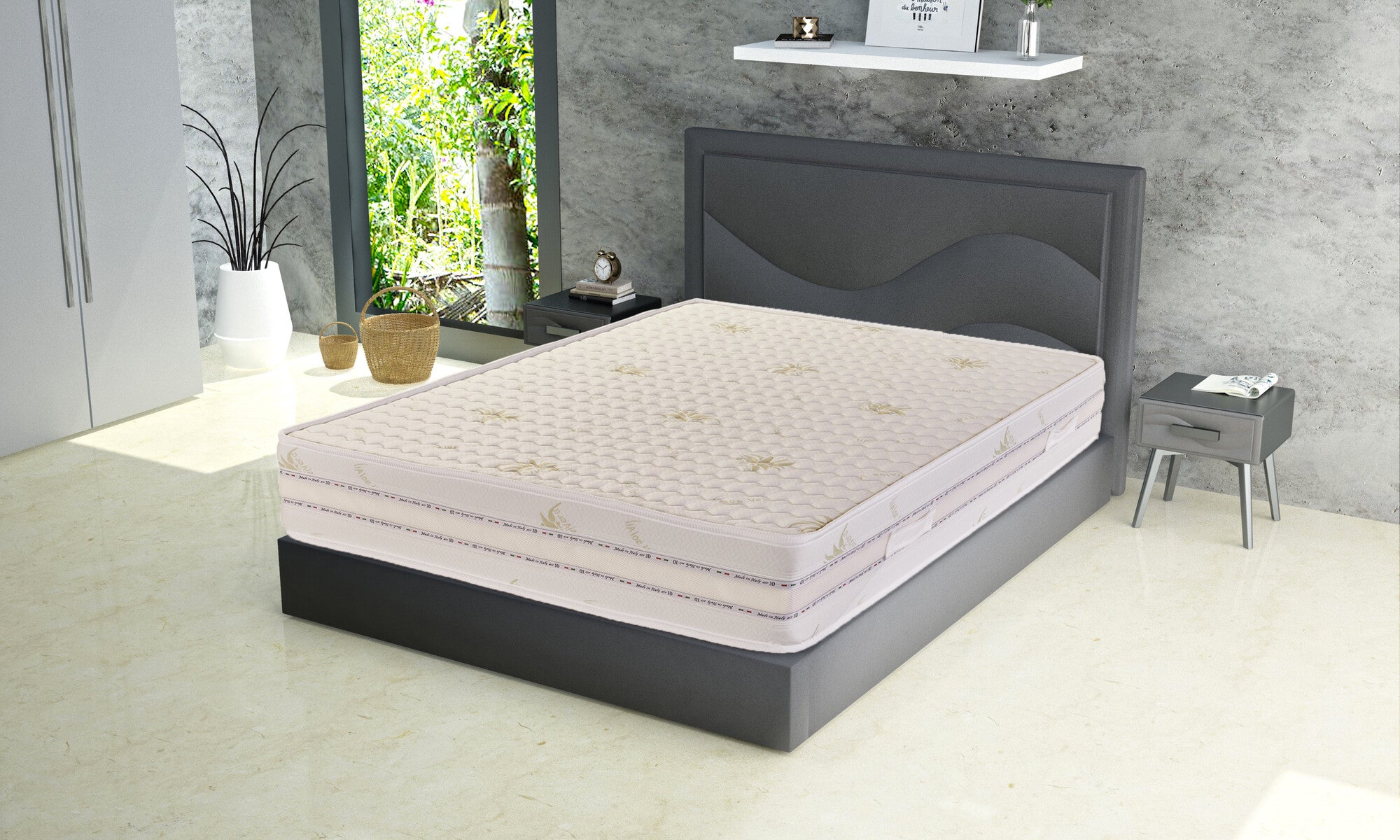 Matelas à mémoire de forme 11 zones avec housse amovible Aloe 120x200x26 - 5