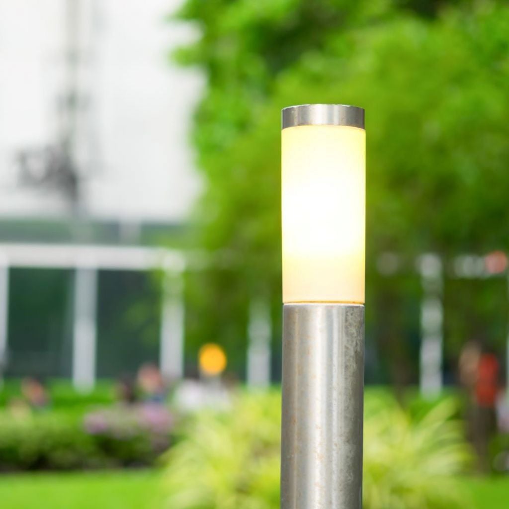 Piantana LED da Giardino con Portalampada E27 (max 60W) in Acciaio Inossidabile h: 80cm IP44 - 5