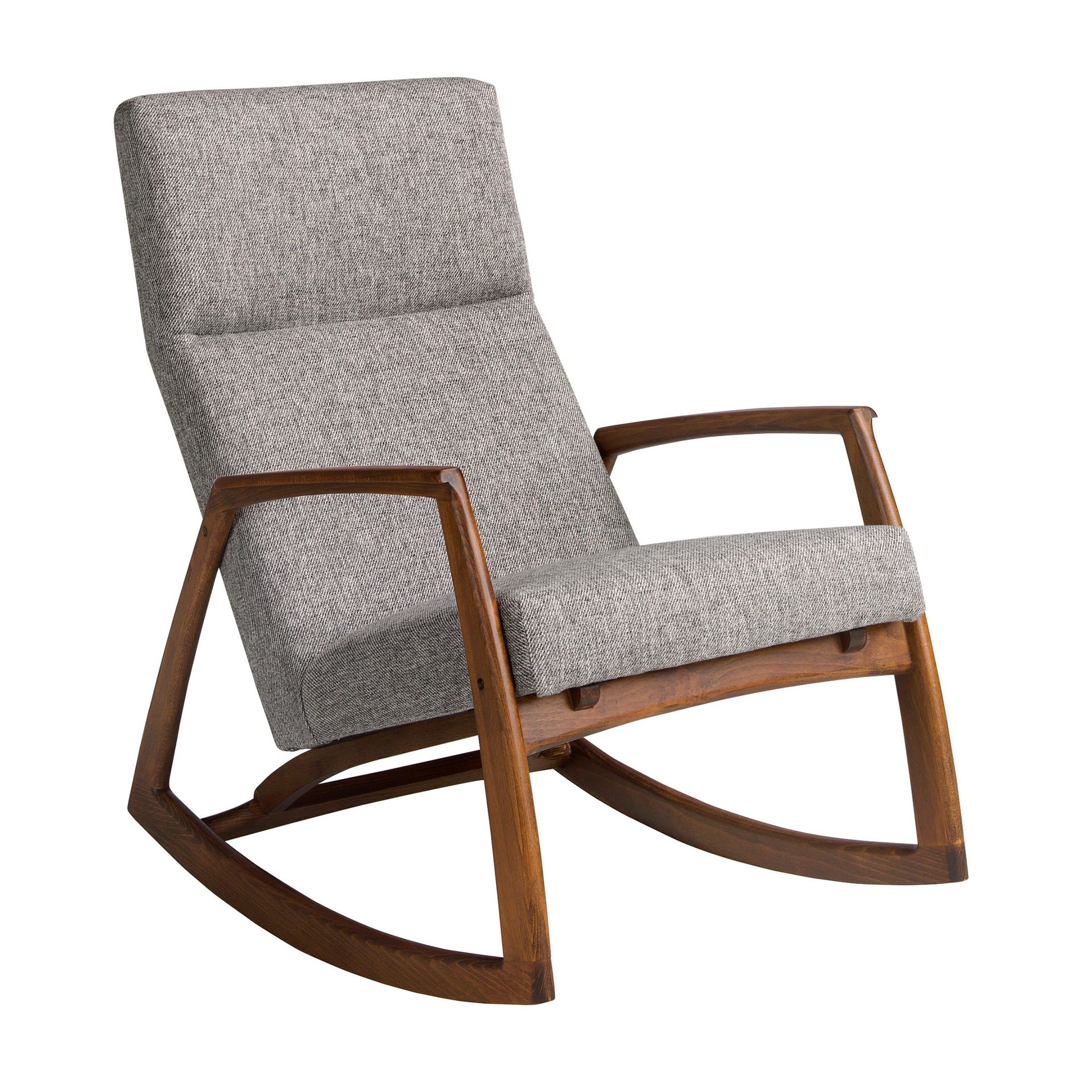 ANGEL CERDA Fauteuil à bascule en tissu gris - 2
