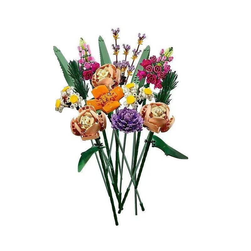 Ensemble de construction de fleurs , bouquet à monter soi-même, décorations exquises - 3