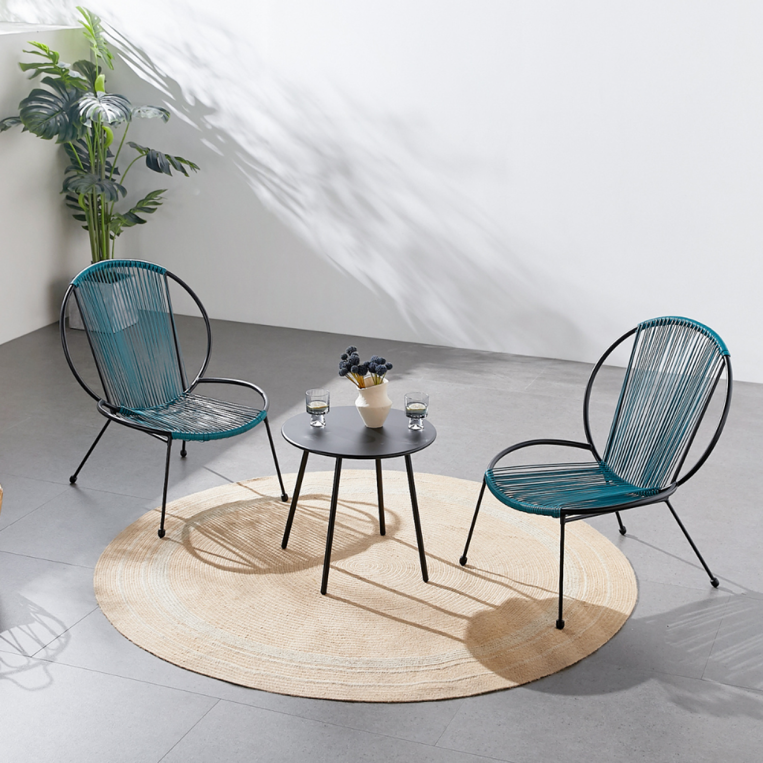 RETE Set di poltrone tavolino blu Leroy Merlin