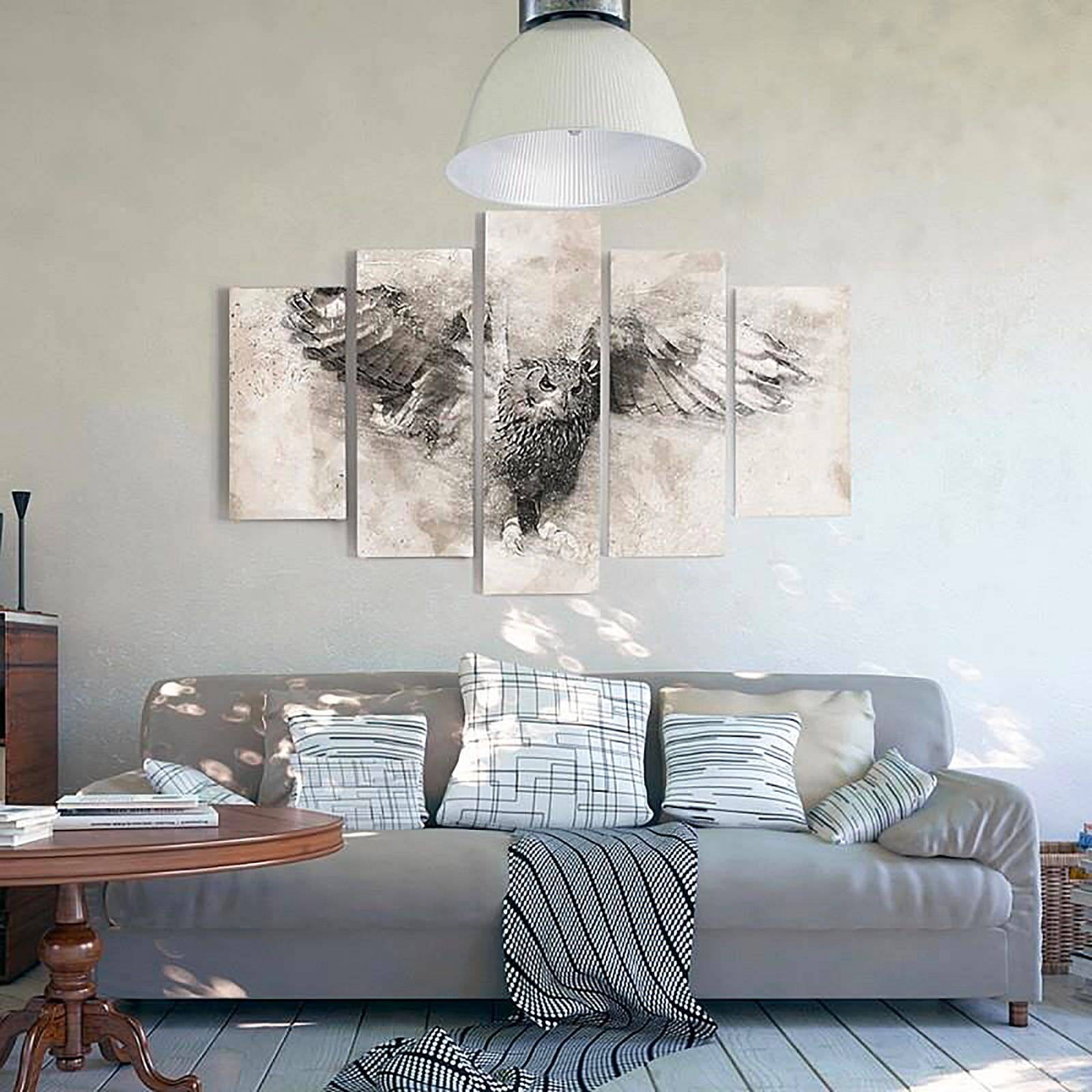 Tableau hibou en vol 1 - 150 x 100 cm - 4