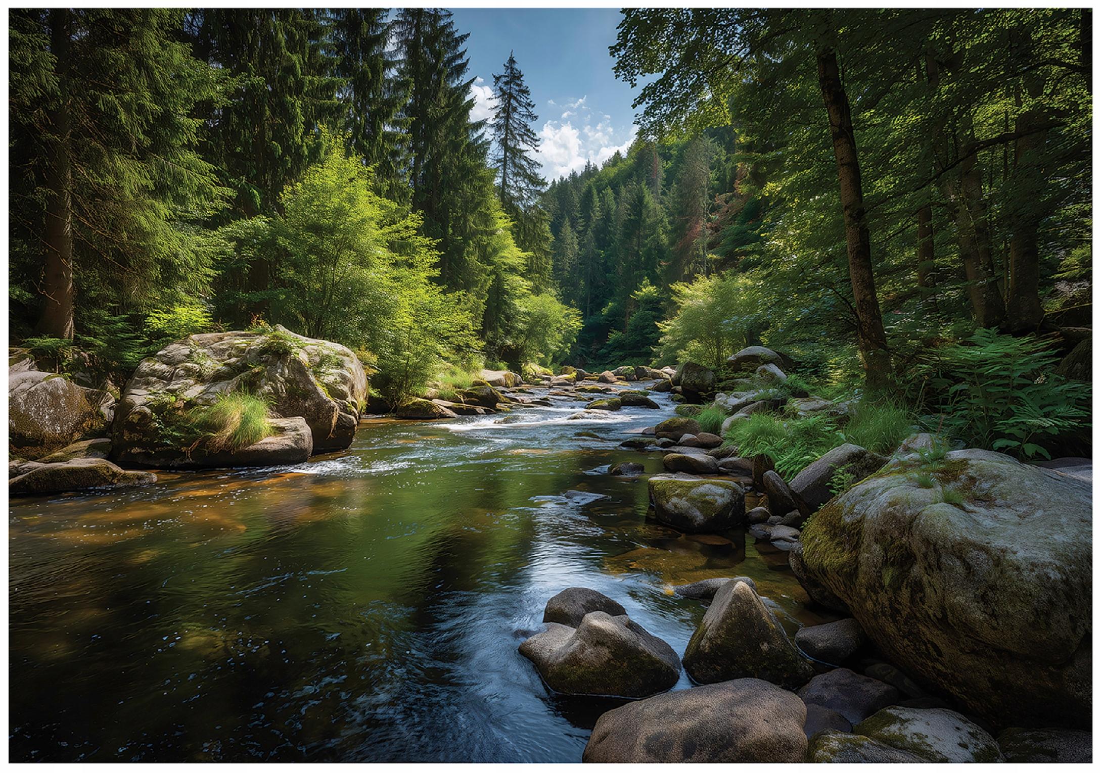 Fototapeta Las Rzeka Natura 250x175 cm Tapeta Do Sypialni Salonu Kuchni Na Flizelinie
