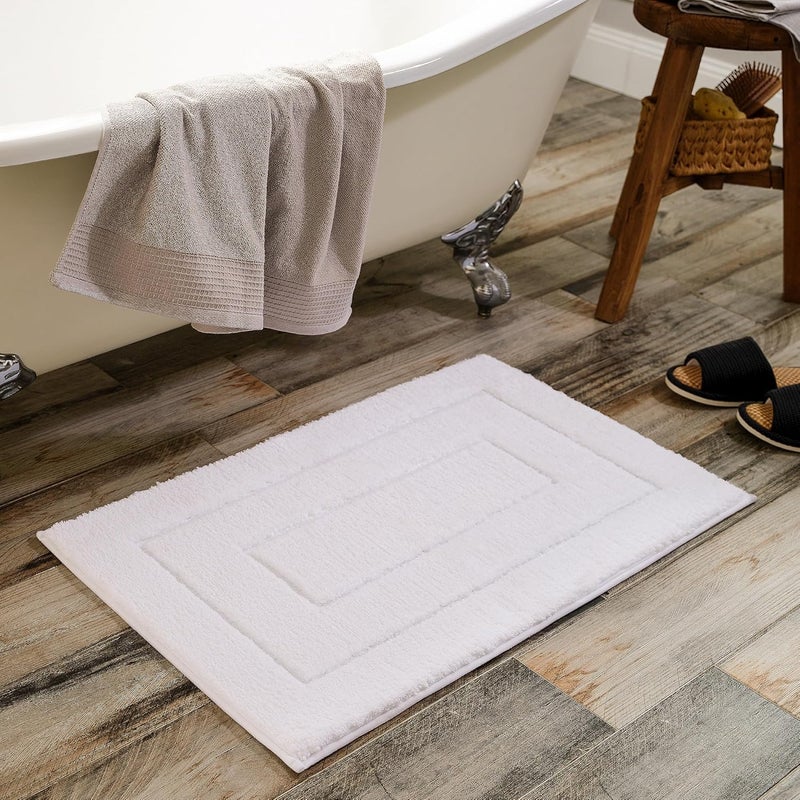 Mata łazienkowa antypoślizgowa - odpowiednia do łazienek, kuchni, sypialni itp. - 1 sztuka, 40 × 60 cm, kolor biały
