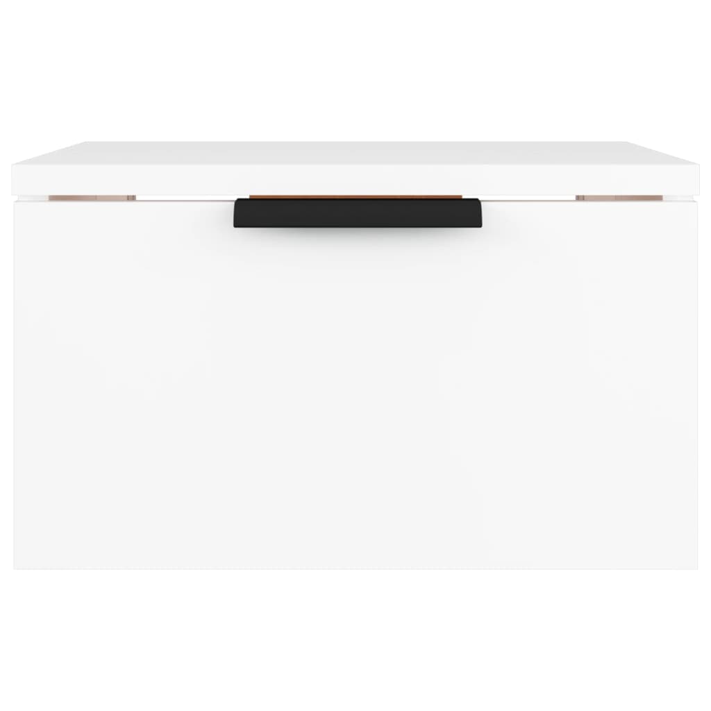 Mesita de noche de pared，Mesilla de noche flotante blanco 34x30x20 cm CFW23732 - 3