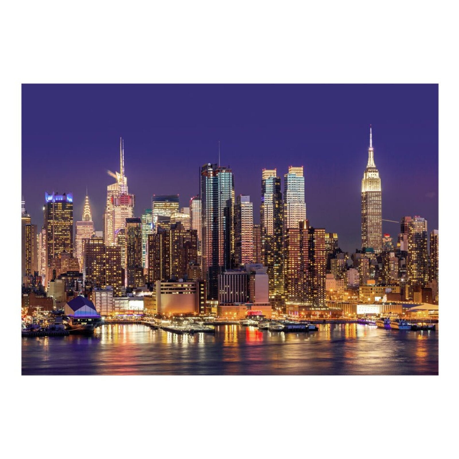 Papier peint ville de nuit de nyc - 250 x 175 cm - 2