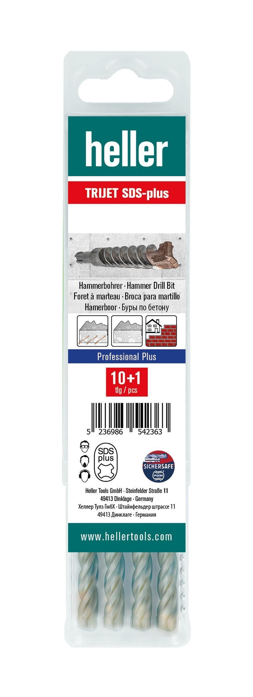 Foret SDS-plus Trijet 12x210/150mm heller 1 PCS - 2