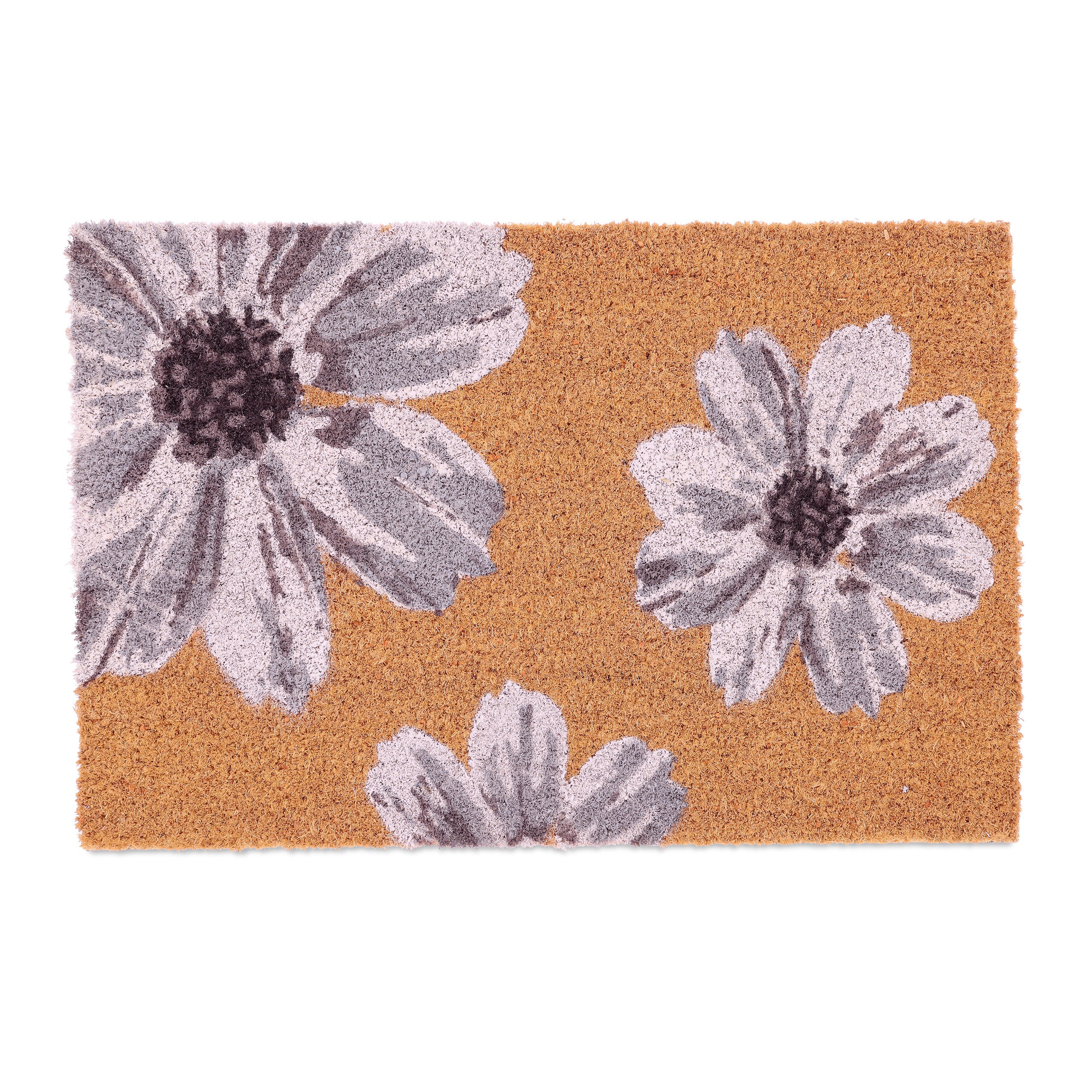 Relaxdays Paillasson Coco Hello Sunshine 40x60 Cm - Tapis D'Entrée Antidérapant Intérieur Extérieur Multicolore