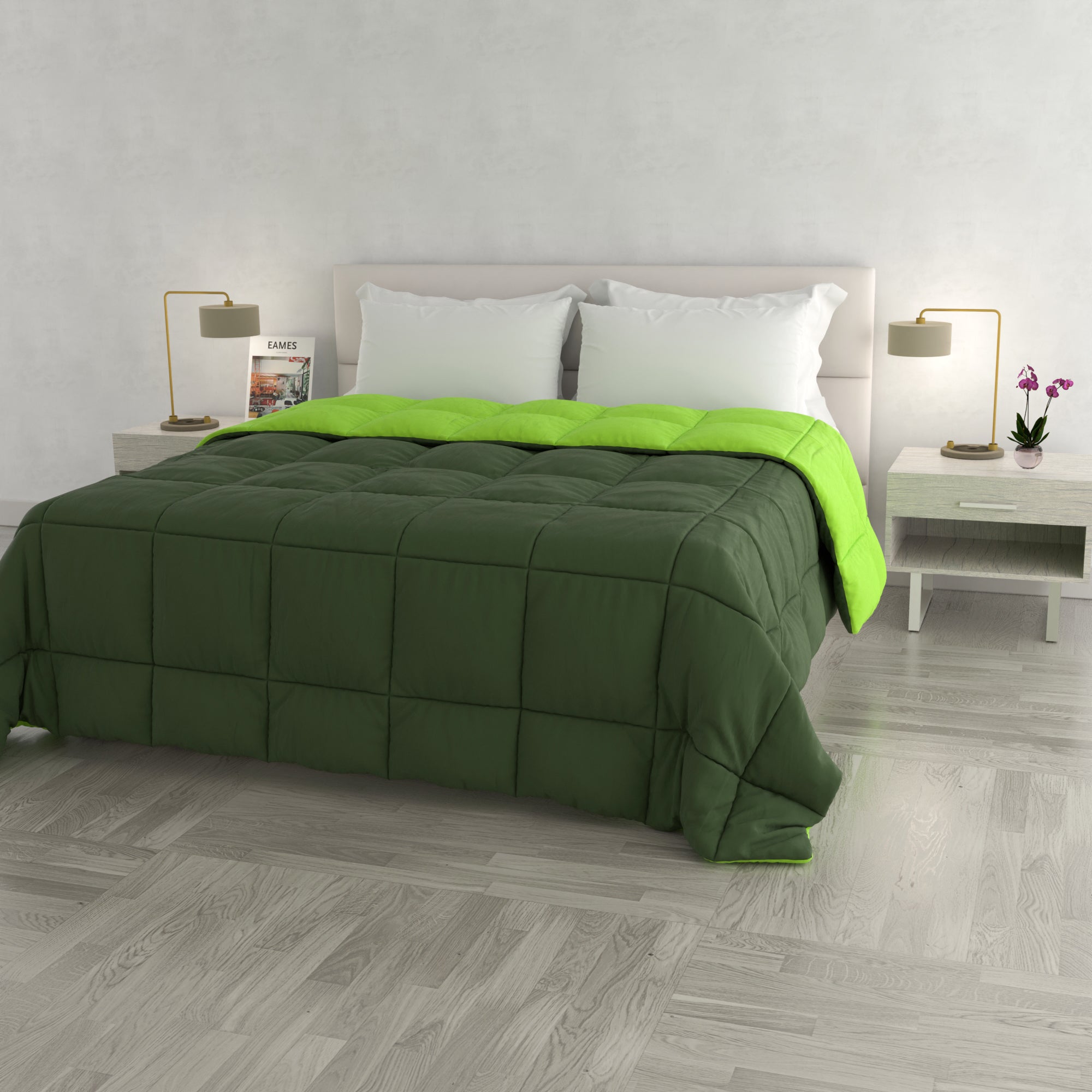 Trapunta per letto queen size, per tutte le stagioni, piumino leggero