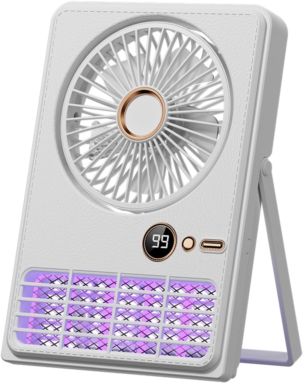 Pułapka na komary z wentylatorem, przenośna i lekka, idealna na kemping, do ogrodu i salonu (biała)