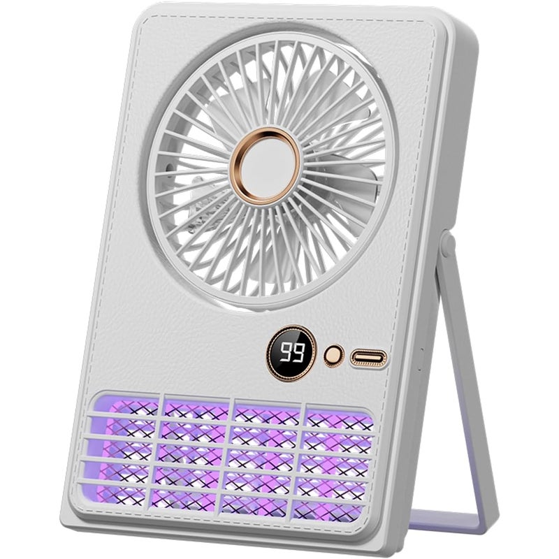 Pułapka na komary z wentylatorem, przenośna i ka, idealna na kemping, do ogrodu i salonu (biała)