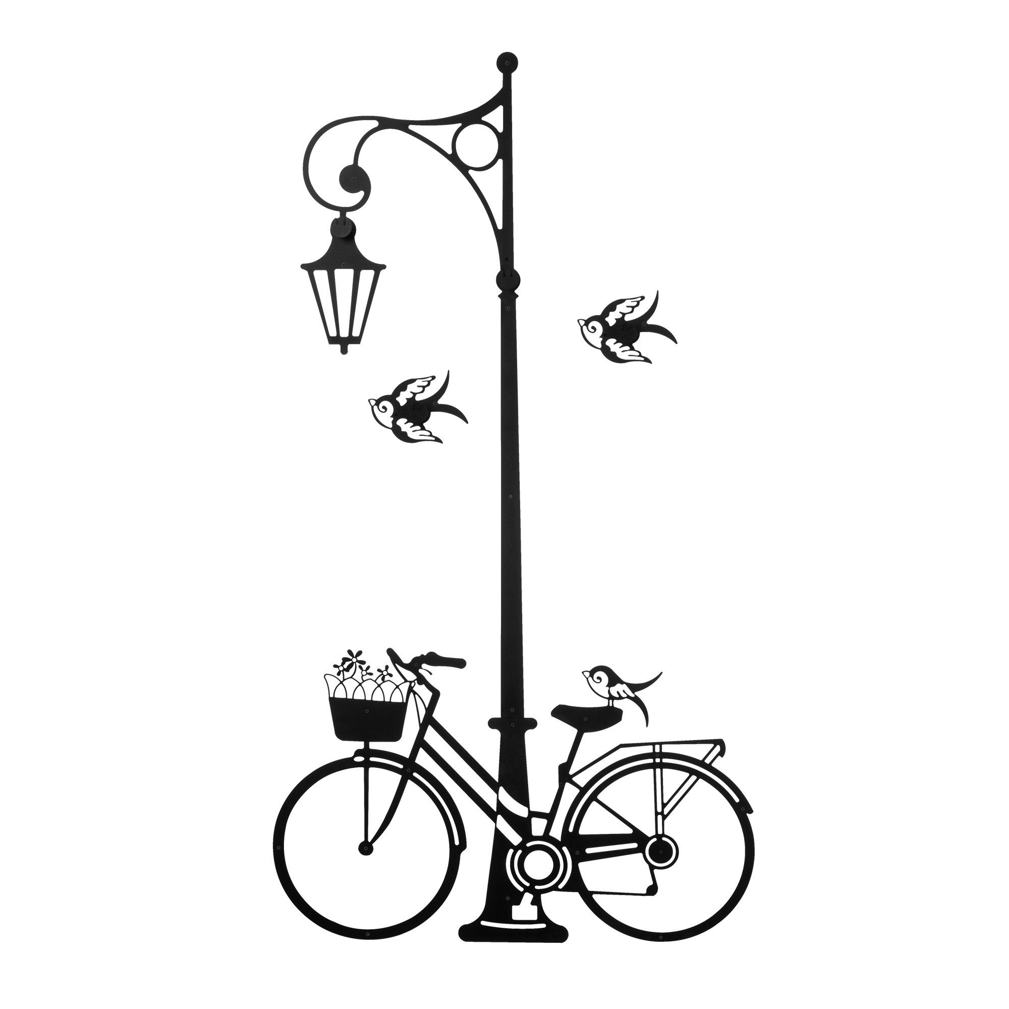 Objet décoratif modélisation d'une bicyclette en métal et bois - Label