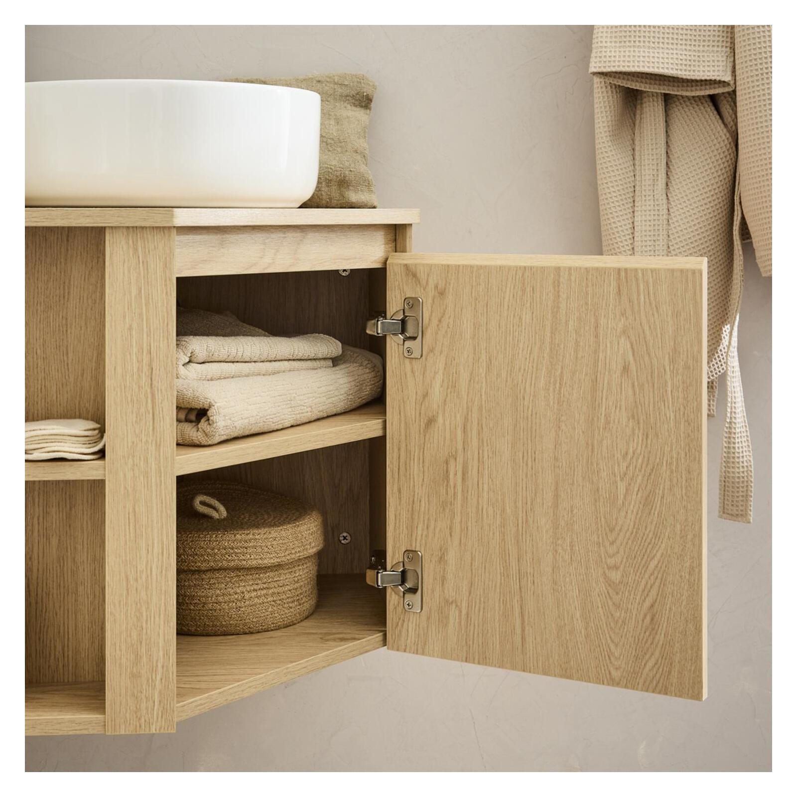 Ensemble meuble sous vasque d'angle SORRENTO + vasque blanche - 5