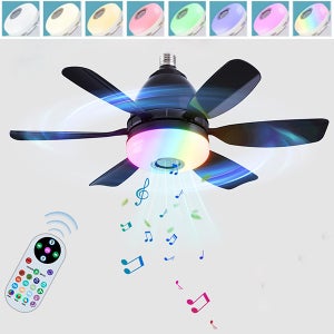Ventilatore A Soffitto Con Luce LED Smart RGB 50 Cm – 6 Velocità, 3 Temperature Colore, Timer E Telecomando Con App