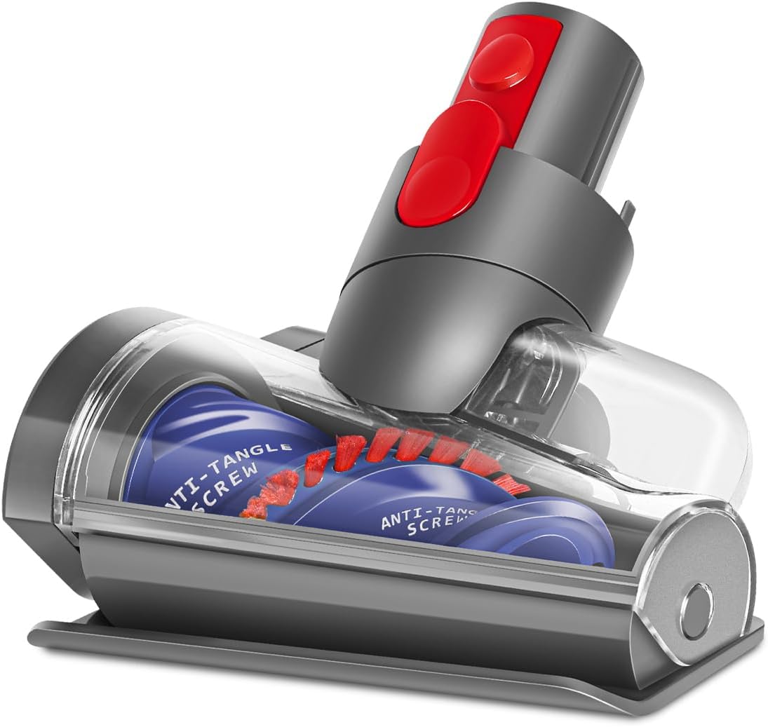 Mini szczotka turbinowa bez włosów kompatybilna z odkurzaczami Dyson V15 V11 V10 V8 V7, idealna do czyszczenia sof, legowisk dla zwierząt i materacy