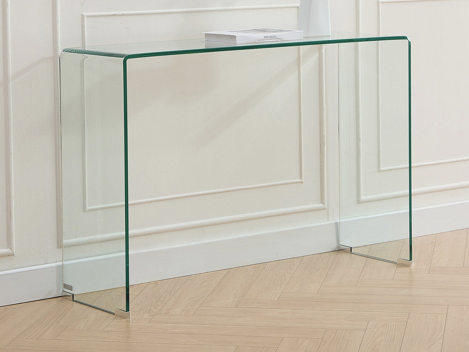 Konsola z giętego szkła hartowanego - Przezroczysty - ALONZO