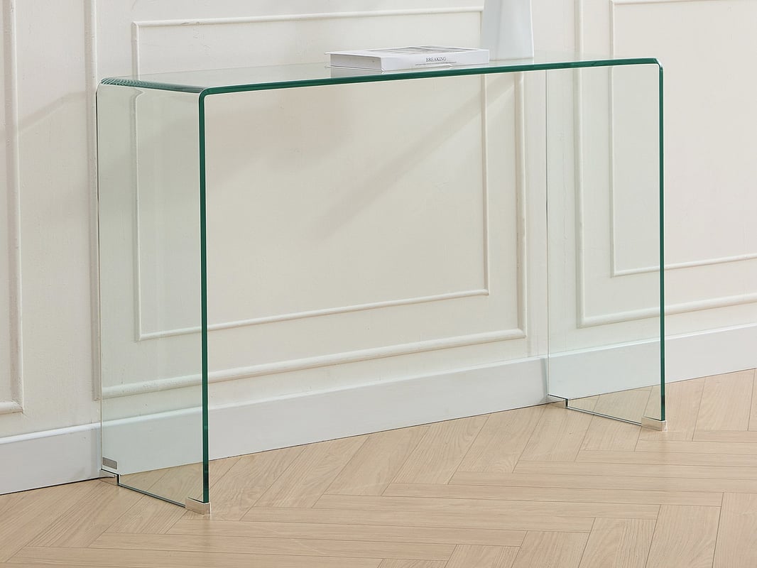 Konsola z giętego szkła hartowanego - Przezroczysty - ALONZO