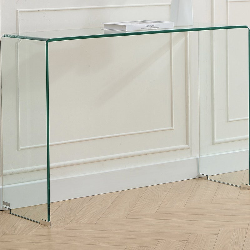 Konsola z giętego szkła hartowanego - Przezroczysty - ALONZO