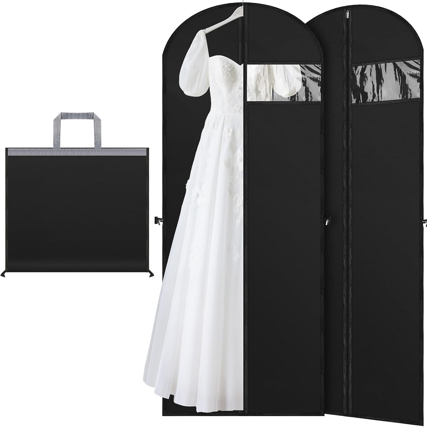 2-częściowy pokrowiec na ubrania wiszące, 60 x 180 cm, pokrowiec na wieszak na ubrania z zamkiem błyskawicznym, pyłoszczelny i wodoodporny, męski pokr