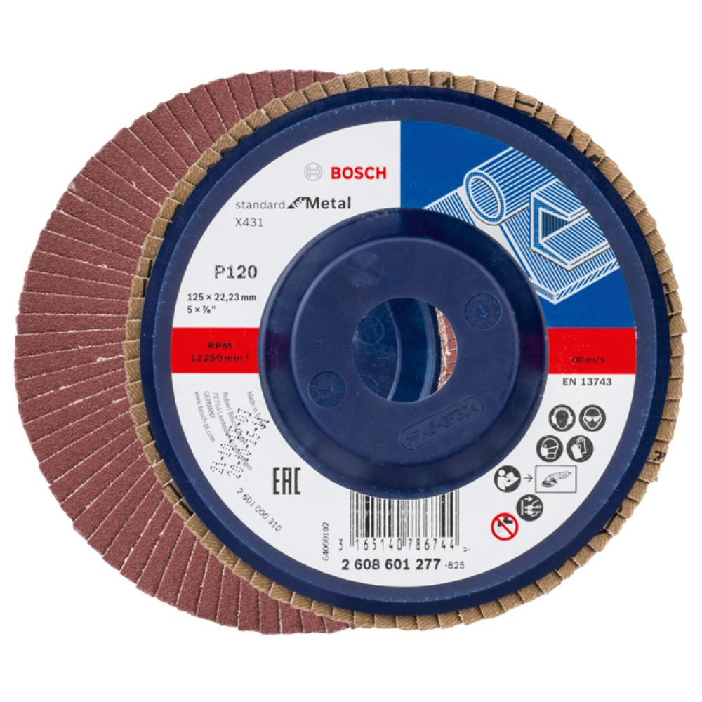 Bosch Tarcza listkowa X431 Standard for Metal prosta 125 mm 120 Tworzywo sztuczne - 2608601277