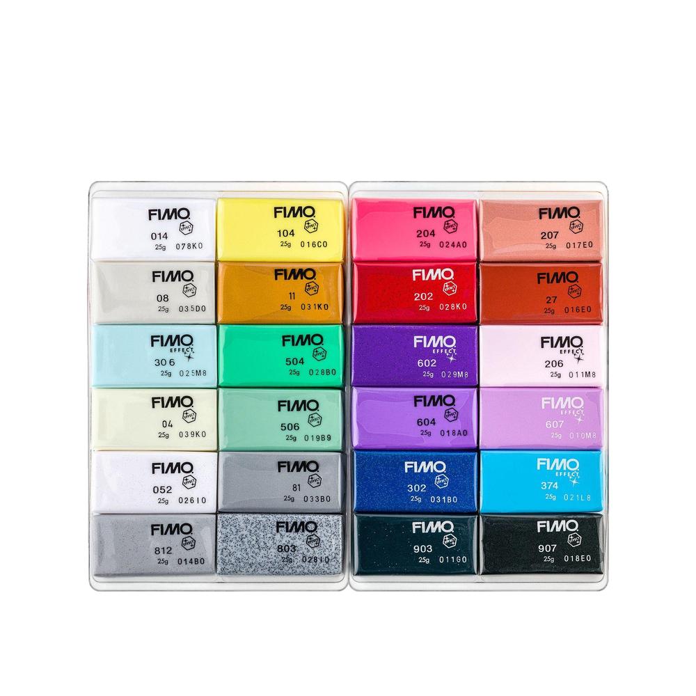 Coffret 24 pâtes polymères Fimo Effect 25 g - Staedtler - 2