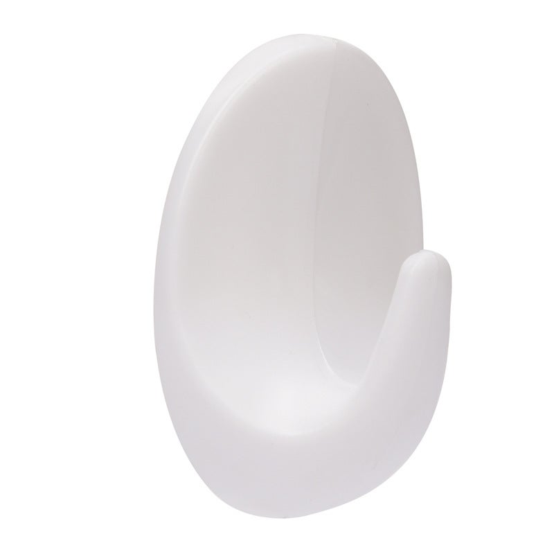 Zestaw 9 owalnych samoprzylepnych haczyków ściennych, biały plastikowy haczyk do wieszania kluczy, ubrań lub innych małych przedmiotów, odpowiedni do