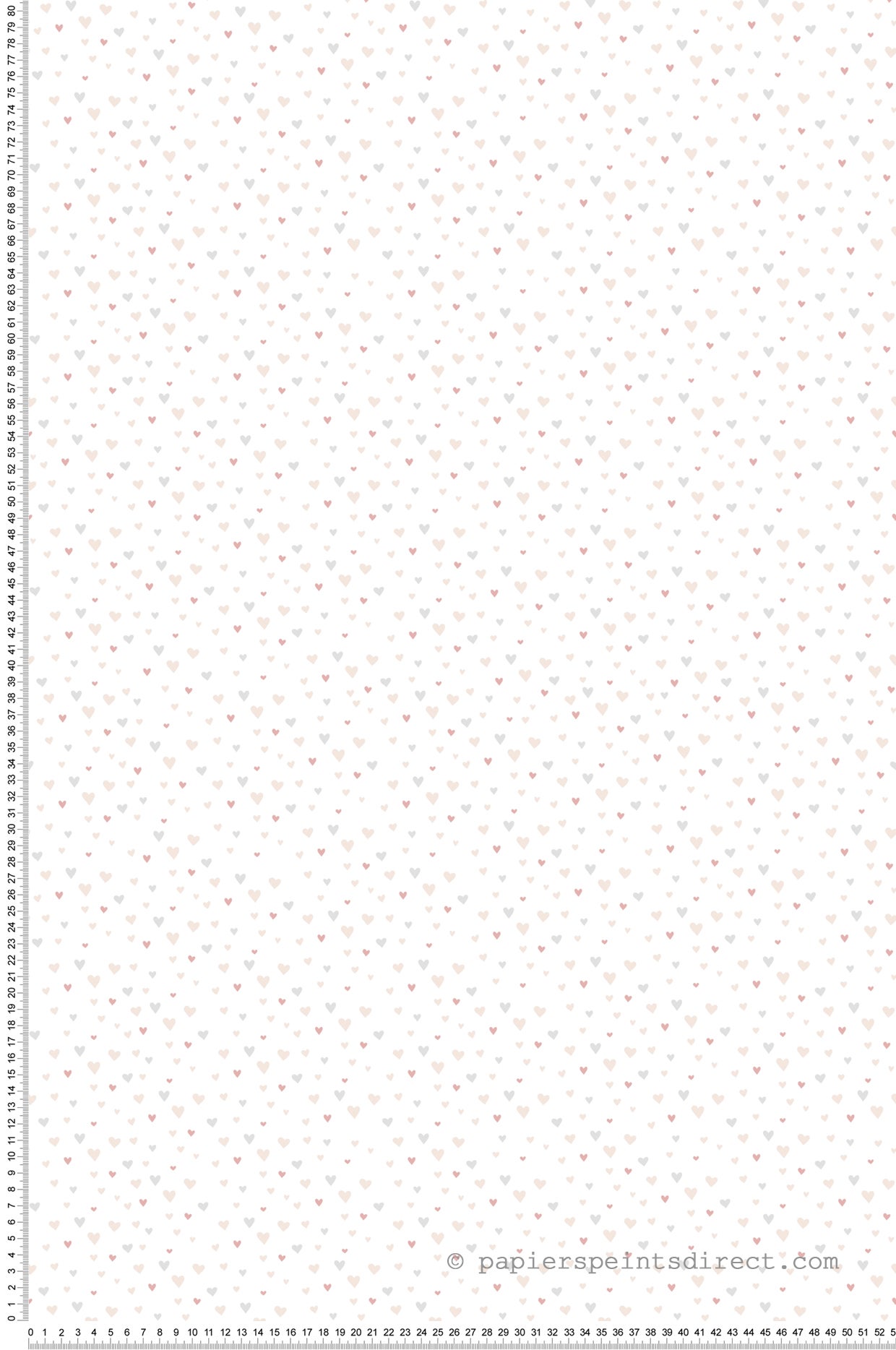 Papel pintado con dibujos para dormitorio infantil papel pintado corazones de colores sobre fondo blanco papel pintado vinílico infantil