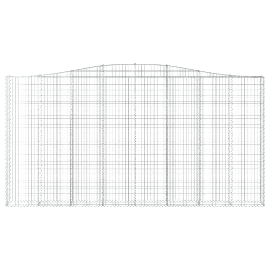 Maison Exclusive - Cesti Gabbioni ad Arco 2 pz 400x30x200/220 cm Ferro Zincato - 4