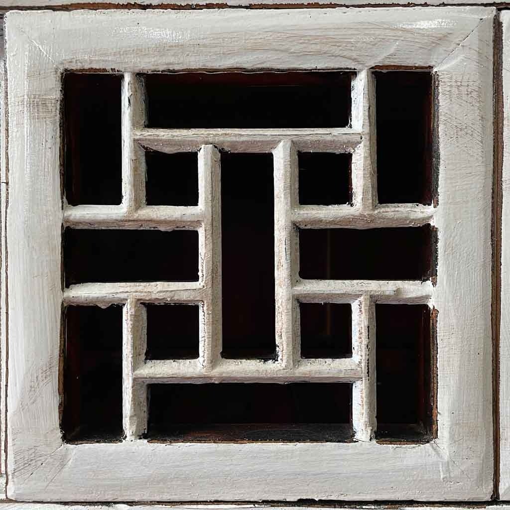 Armadio in legno bianco fatto a mano 96x42x175h cm - 6