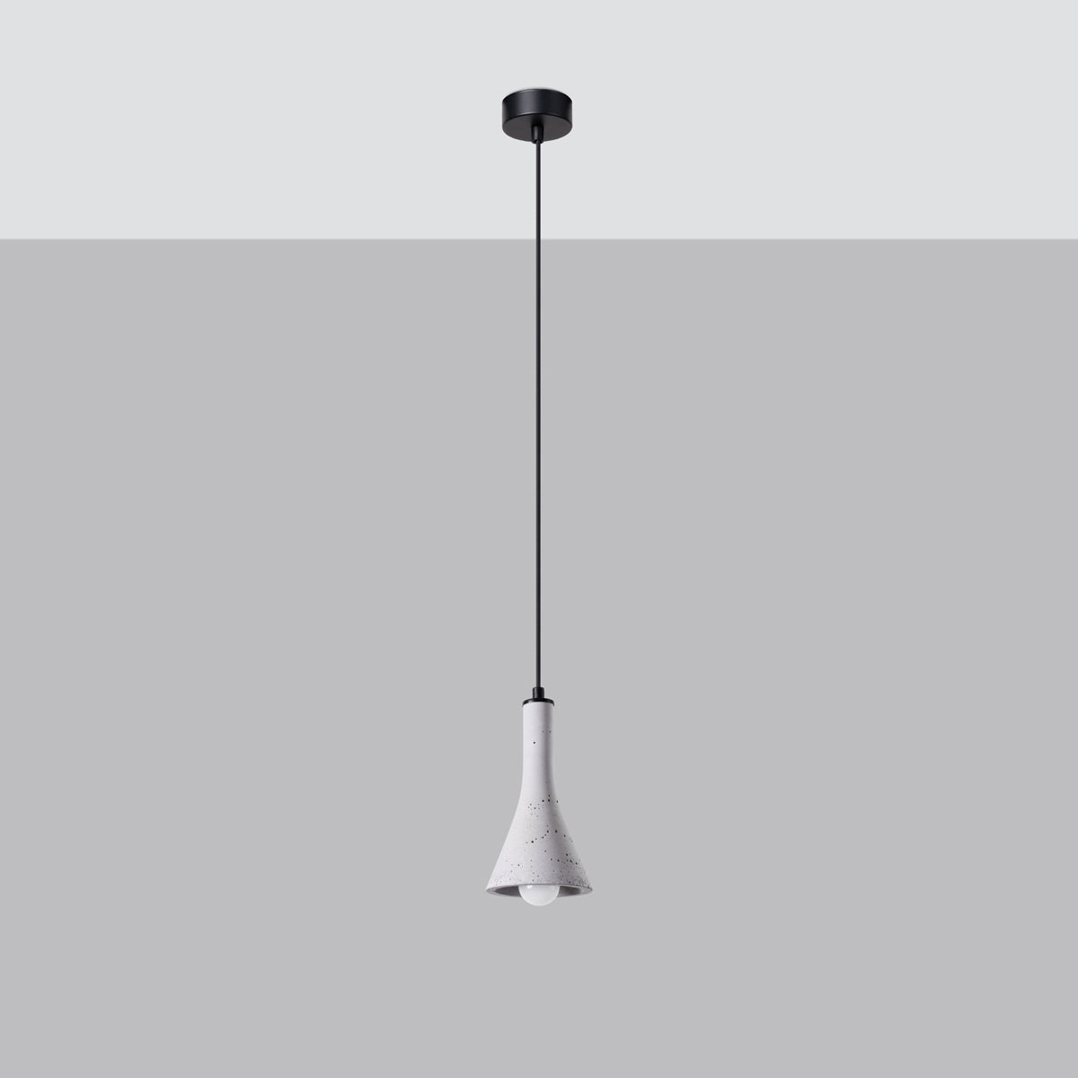 Lampa wisząca LUM 1 beton LED 4000K - 12x12x125cm Sollux