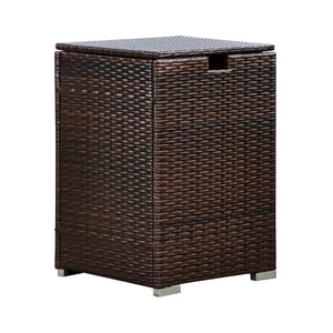 TEAMSON HOME, Coffre à gaz extérieur effet rotin jusqu’à 9kg, Brun