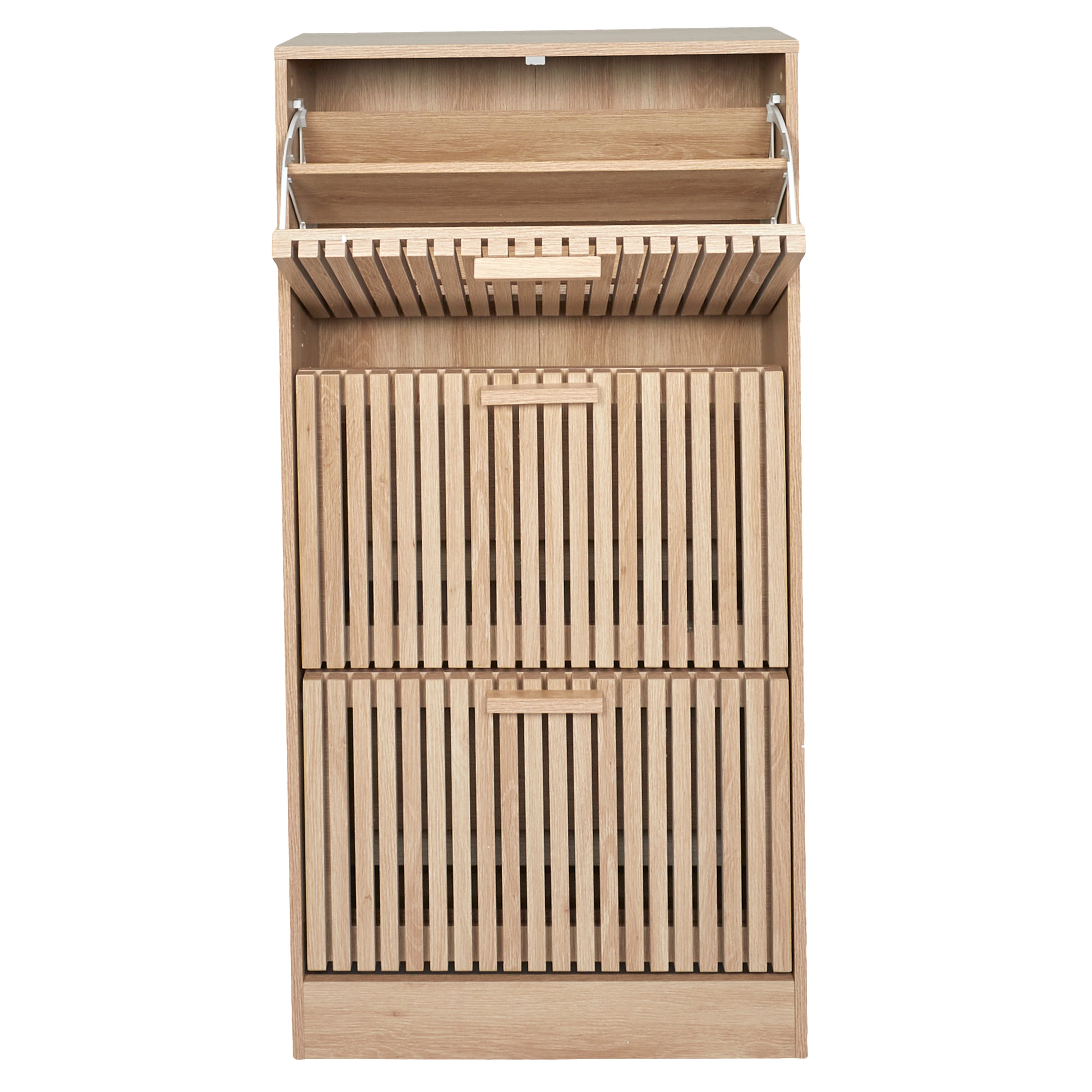 Meuble à Chaussures - Home Deco Factory - Klaus - 3 Portes - Marron - H113 X L60 X P24 Cm - 3