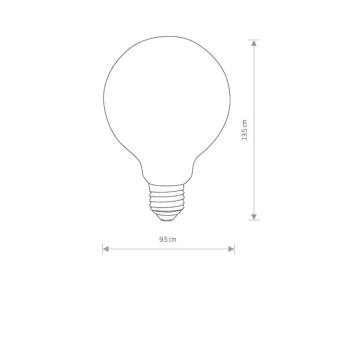 Żarówka LED FILAMENT E27 8W kulka mleczna Ciepła biel 3000K 840lm Nowodvorski Lighting - 2
