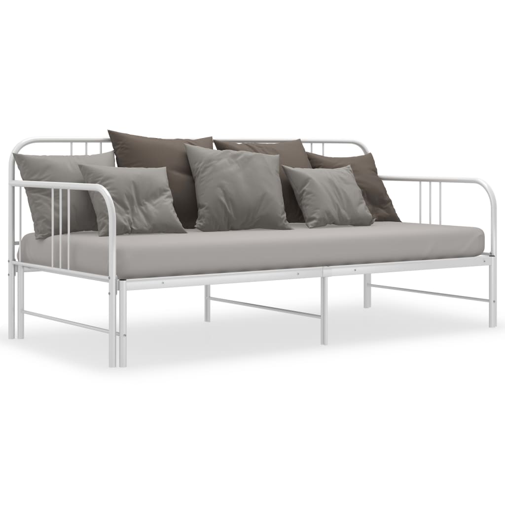 Maison Exclusive - Cadre de canapé-lit extensible sans matelas blanc 90x200 cm - 6