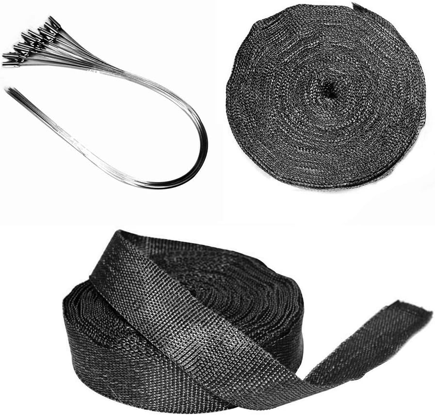 BANDE THERMIQUE ECHAPPEMENT 15M X 5CM Avec Colliers Collecteur Echappement Inox EUR 49,99