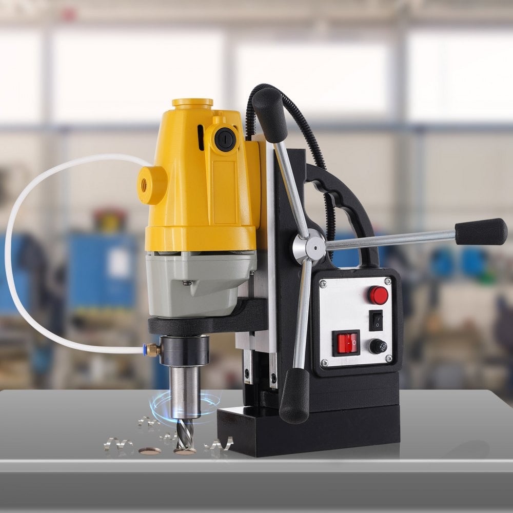 Trapano magnetico 1100W con forza 12000N, set di punte HSS 40mm e fissaggio per metalli TEKMAQUINAS - 5