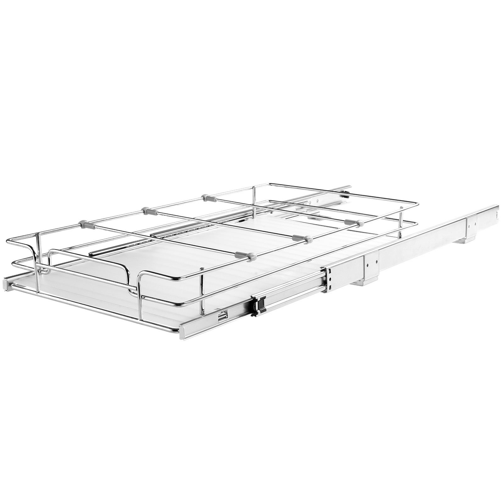 Organizator glisant SUCCEBUY pentru dulap , 11„L x 21”P, rafturi glisante rezistente pentru cămară de la SucceBuy, sertare glisante din oțel cromat