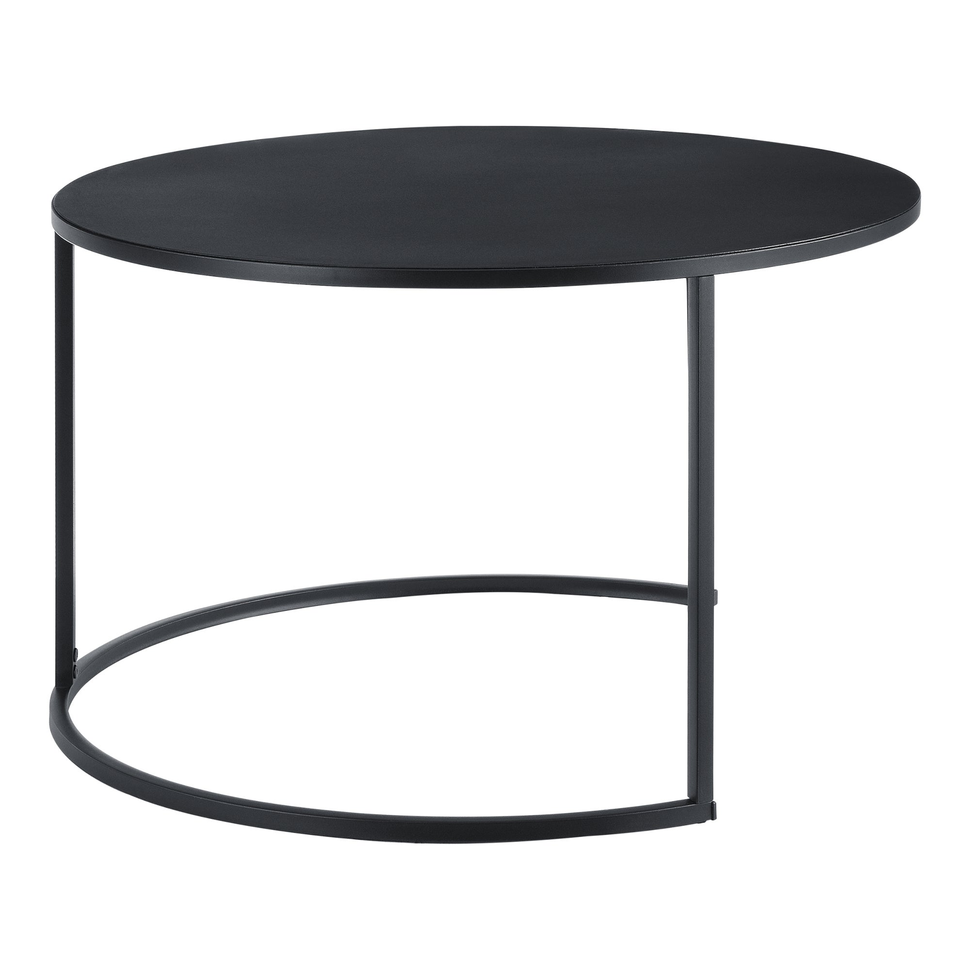 Lot de 2 Tables Basses Korenica Rondes Gigognes Noir [en.casa] - 6