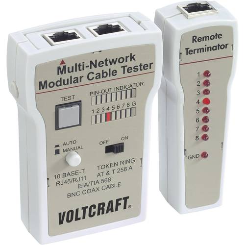 Testeur de câbles CT-2 VOLTCRAFT CT-2 Adapté à RJ 45, BNC, RJ 11