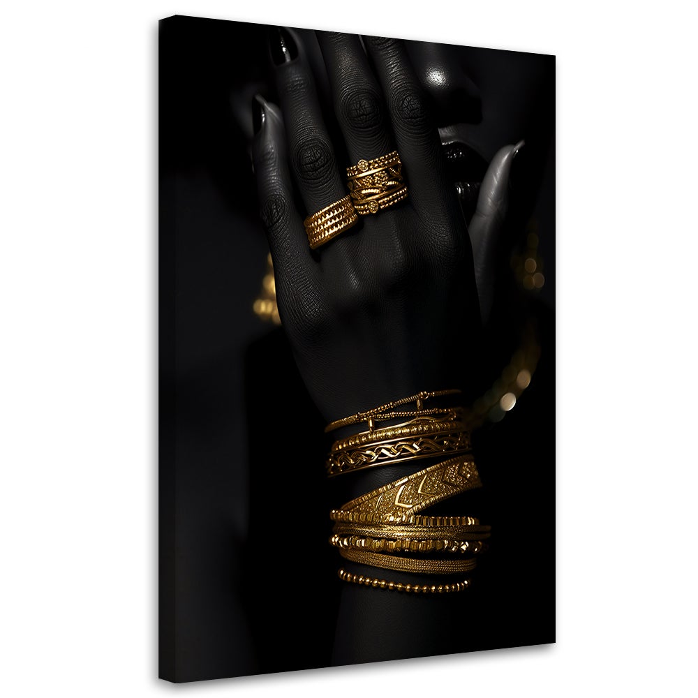 Obraz na płótnie ręka złoto glamour 80x120