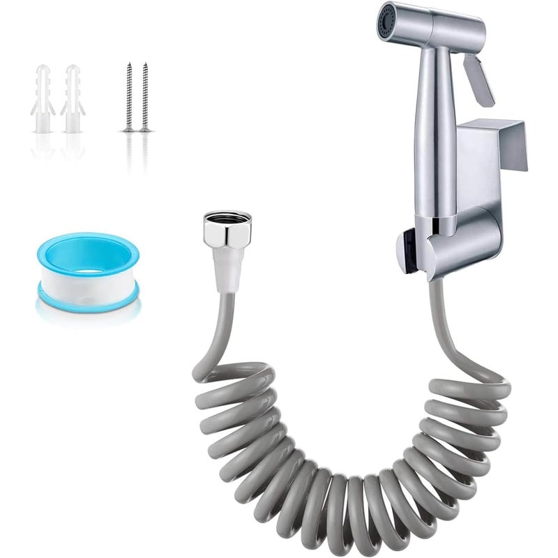 Zestaw bidetowy do toalety, przenośny bidet, bidet z wężem ABS, hak ze stali nierdzewnej, nadaje się do łazienki, do czyszczenia