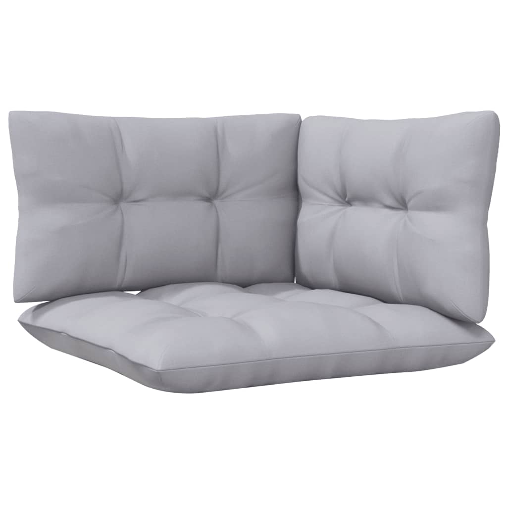 Maison Exclusive - Salon de jardin 3 pcs avec coussins gris Bois de pin - 5
