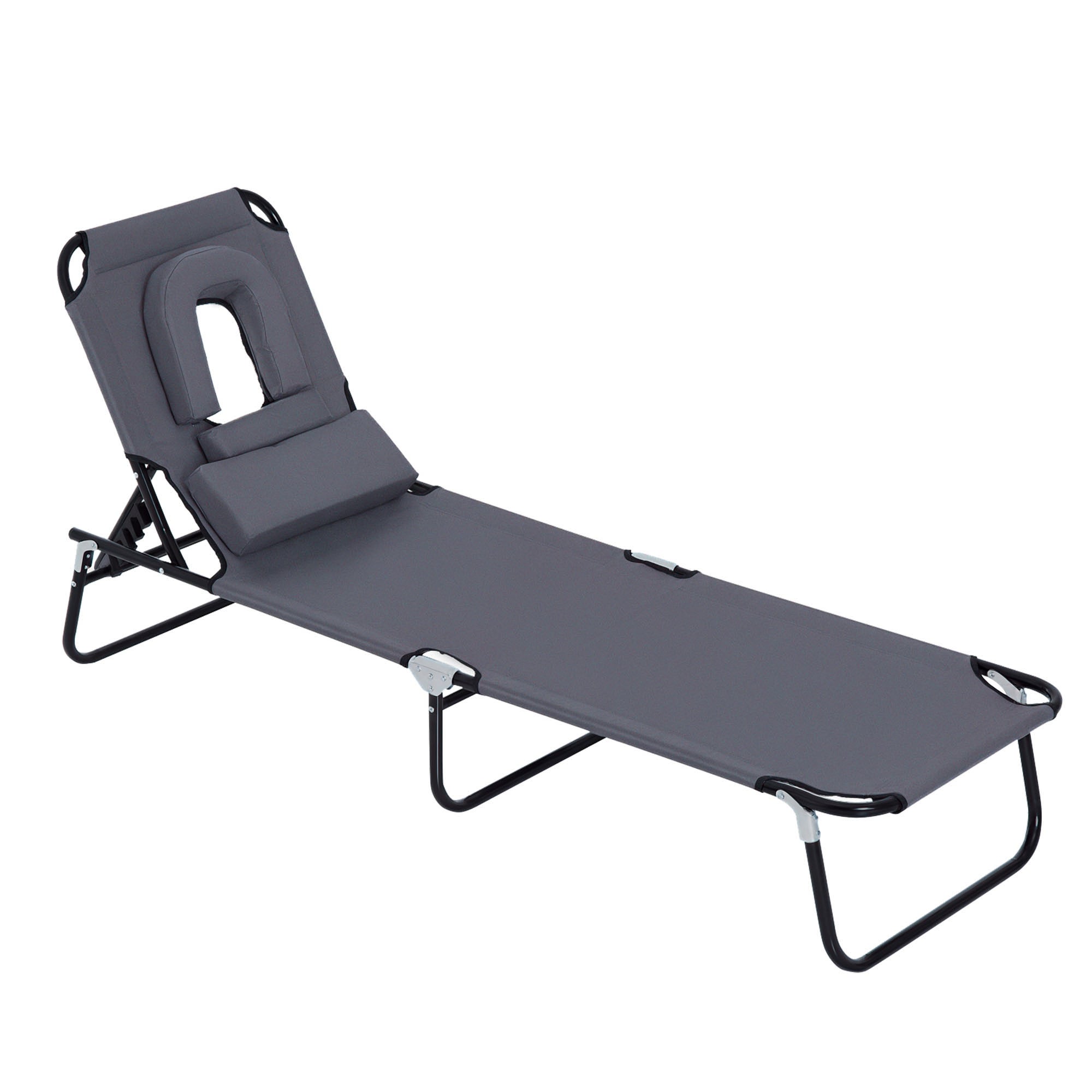 Chaise Camping Pliante Ultra Légère Avec Appui-Tête - Siège Compact Pour Pêche Randonnée Pique-Nique
