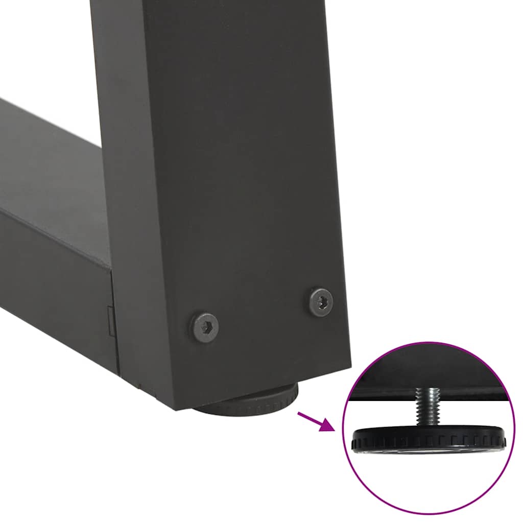 Maison Exclusive - Pieds de table à manger en V 3 pièces Anthracite 70 x (72-73,3) cm Acier - 9